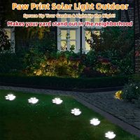 Lampe solaire LED en forme de patte de chien, étanche IP65, décoration de jardin, lumières d'extérieur pour cour