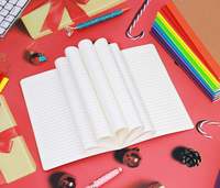 Cahier d'exercices A5 bon marché Cahier en papier kraft imprimé pour étudiants Cahier de couture Collège Journaux dirigés pour composition scolaire pour étudiants