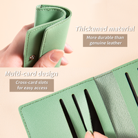 Sac de cartes de crédit bancaire logo personnalisé ultra-mince carte en cuir PU manchon de protection sac de pièce de monnaie de point de voiture mince