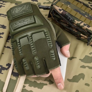 Gants tactiques mi-doigts pour sports de plein air, camping, tir, randonnée, moto, avec protection rigide en caoutchouc pour les articulations - Product Image 3