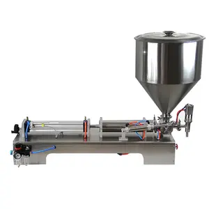 Máquina de llenado neumática de pasta líquida gruesa con tolva de presión de aire 500-5000ml