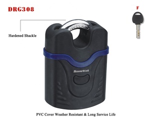 Candado de acero con recubrimiento resistente a la intemperie, alta seguridad, corta, resistente a la intemperie, con llave, uso para puerta de casa, oficina, bicicleta, al aire libre, 60mm - Product Image 3