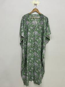 Kaftan court en soie pure, taille unique, ample et confortable pour toutes les tailles, environ 47 pouces, fournisseur d'Inde - Product Image 6