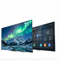 Téléviseur LED 4K de 85 pouces, écran plein format en métal, commande vocale longue portée, double haut-parleur stéréo, téléviseur LCD à écran plat pour la maison et la chambre, classe énergétique A