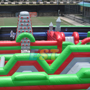 Terrain <span class=keywords><strong>de</strong></span> jeux extérieur commercial bon marché parc gonflable parc d'attractions gonflable parcours du combattant château gonflable avec toboggan pour les enfants - Product Image 5