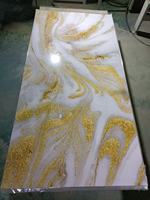 Panneau mural en PVC marbré moderne, imperméable et ignifuge, 1220*2900mm, panneau UV, auto-installable, écologique, décoration de plafond pour TV