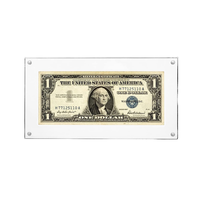 Support de présentation en acrylique transparent pour billets de banque, idéal pour la collection de billets et la décoration de bureau