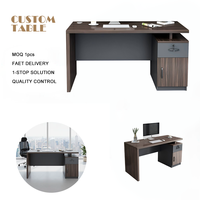 Table de bureau de conception moderne et populaire avec tiroir, poste de travail pour employés d'entreprise, module de bureau durable, table d'ordinateur