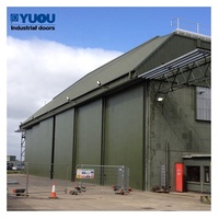 Puerta Industrial de Acero, Puerta Corredera Automática, Puerta para Hangar de Aviones, para Edificios Prefabricados de Almacenamiento de Aviones de Acero Ligero
