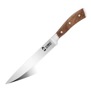 CHEVALIER SÉRIE Professionnel Couteau Manche En Bois D'olivier 8 Pouces Couteau À Trancher Allemand 1.4116 Couteau <span class=keywords><strong>de</strong></span> Cuisine - Product Image 1