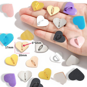 10PCS Adhesive Metal Heart Charm Holder Case Finger Ring Stand Hook Buckle Charm Clasp Accessory <strong>String</strong> V1032 - Product Image 2
