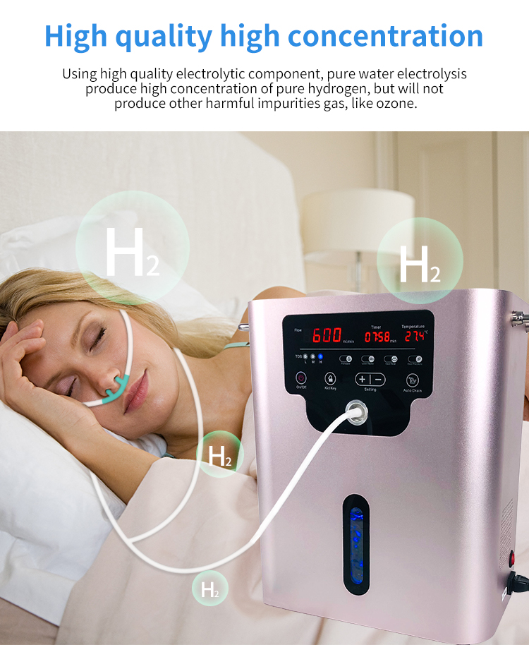 600ml 900ml 1500ml Portable Hydrogen Breathing Machine 110 220 Volt For Home