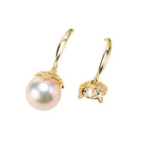 Accesorios de Plata S925 para DIY con Perlas, Cuentas Redondas de 9-10 mm, 20386, Pendientes Colgantes con Clavo Hueco y Corrector para Accesorios de Moda - Product Image 3