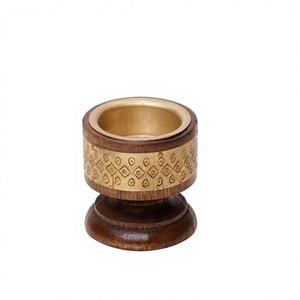 Brûleur à Bakhoor en bois de qualité supérieure, fabriqué à la main, au design authentique, pour les traditions d'encens du Moyen-Orient, usage quotidien, Tradebyd - Product Image 1