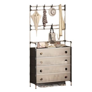 ตู้เก็บรองเท้าอเนกประสงค์แบบโมเดิร์น พร้อมราวแขวนเสื้อผ้าในตัว สำหรับใช้ในบ้าน - Product Image 1