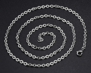 En stock, collier en chaîne de câble en acier inoxydable de 18 pouces pour la fabrication de bijoux - Product Image 2