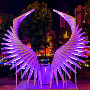 Luces LED 2D con Forma de Alas de Ángel Navideñas para Decoración de Entradas de Hoteles, Centros Comerciales y Zonas Fotográficas en Festivales de Invierno - Product Image 1