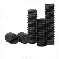 DIN 551 ISO 4766 Vis à fente en acier inoxydable 304 Tailles de filetage M5-M12 Finition oxyde noir Longueurs 10mm 20mm Quincaillerie