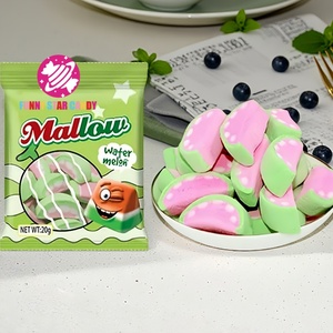 OEM personnalisé barbe à papa sucre <span class=keywords><strong>lait</strong></span> <span class=keywords><strong>fraise</strong></span> saveur fruit en forme de pastèque bonbons doux guimauve - Product Image 1