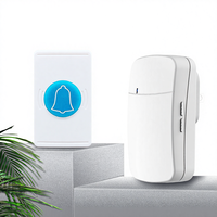 Sonnette de porte intelligente sans fil Android universelle avec contrôle par application, kit émetteur-récepteur facile à appairer pour la maison, le garage et l'hôtel