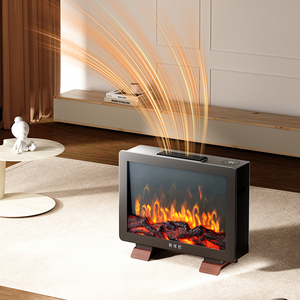 Chauffage électrique à convection compact simulant l'effet de flamme de bois, entièrement certifié pour une utilisation dans les salles de classe et les salons - Product Image 2