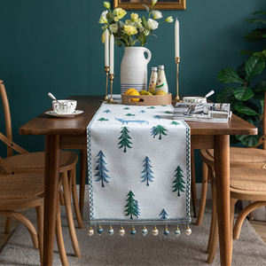 Natale natale alta decorazione rosso e verde con nappe Macrame arazzo 72 In Runner da tavolo per <span class=keywords><strong>cucina</strong></span> di casa ristorante. - Product Image 2