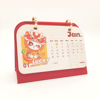 Calendrier de bureau personnalisé non daté 365 jours, spirale mensuelle, pour l'auto-soin, en papier durable, avec support et design à feuilles mobiles, pour la planification et la présentation au bureau