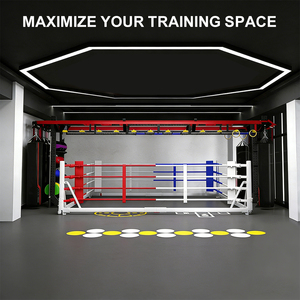 Station de fitness fonctionnelle tout-en-un MMA ONEMAX, équipement d'entraînement de boxe et de MMA avec sacs de frappe, kettlebells et rangement pour poids - Product Image 4