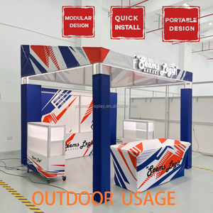 10x10 Custom Aluminium Coffee House Display Pub Bar Fair Cabina de exhibición de Feria Comercial retroiluminada - Product Image 4