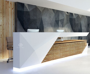 De madera de muebles de salón <span class=keywords><strong>restaurante</strong></span> recepción con luz led - Product Image 2
