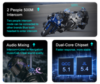 Headset Helm Motor Group Mesh Intercom 8 Arah Komunikasi Jernih untuk Touring & Berkendara Bersama Tim, Grosir Produsen