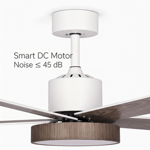Ventilateur de plafond silencieux <span class=keywords><strong>ProBreeze</strong></span> 42 pouces à moteur DC, 5 pales en bois, lumière LED dimmable, télécommande, 6 vitesses, 30-34 dB, idéal pour salle à manger - Product Image 3