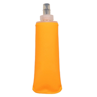 Bouteille d'eau pliable 350 ml avec logo personnalisé, en TPU écologique, réutilisable, avec bouchon articulé et couvercle, idéale pour la course à pied et la randonnée