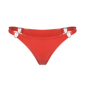 Intimo <span class=keywords><strong>Donna</strong></span> Taglie Forti Sexy in Pelle PU Lucida Metallizzata PVC Lattice Perizoma Mutandine a Vita Bassa <span class=keywords><strong>Mini</strong></span> Bikini T-back G-string - Product Image 5