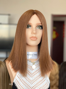 Peluca Judía Kosher para Mujer, al por Mayor, de Cabello Humano Europeo 100% Natural, de 16 Pulgadas, Liso, Color Rojo Vino, con Encaje HD y Gorro Pequeño - Product Image 2
