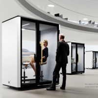 Cabine de réunion insonorisée personnalisable, cabine acoustique pour bureau, logo OEM, sans formaldéhyde, ventilateur silencieux pour bureau moderne, hôtel, villa