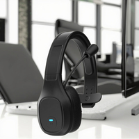 Headset Telepon Mono Nirkabel V5.0 dengan Peredam Kebisingan ENC untuk Call Center dan Pengemudi Truk