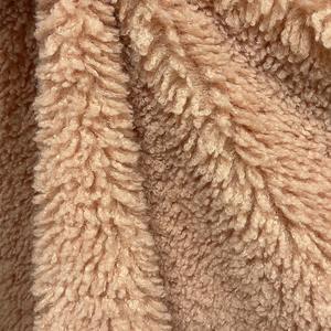Mode nouveau tissu en peluche à carreaux frisés <span class=keywords><strong>laine</strong></span> bouclés Pile polaire tissu 100% recycler tissu tricoté pour femmes 'Coat - Product Image 5
