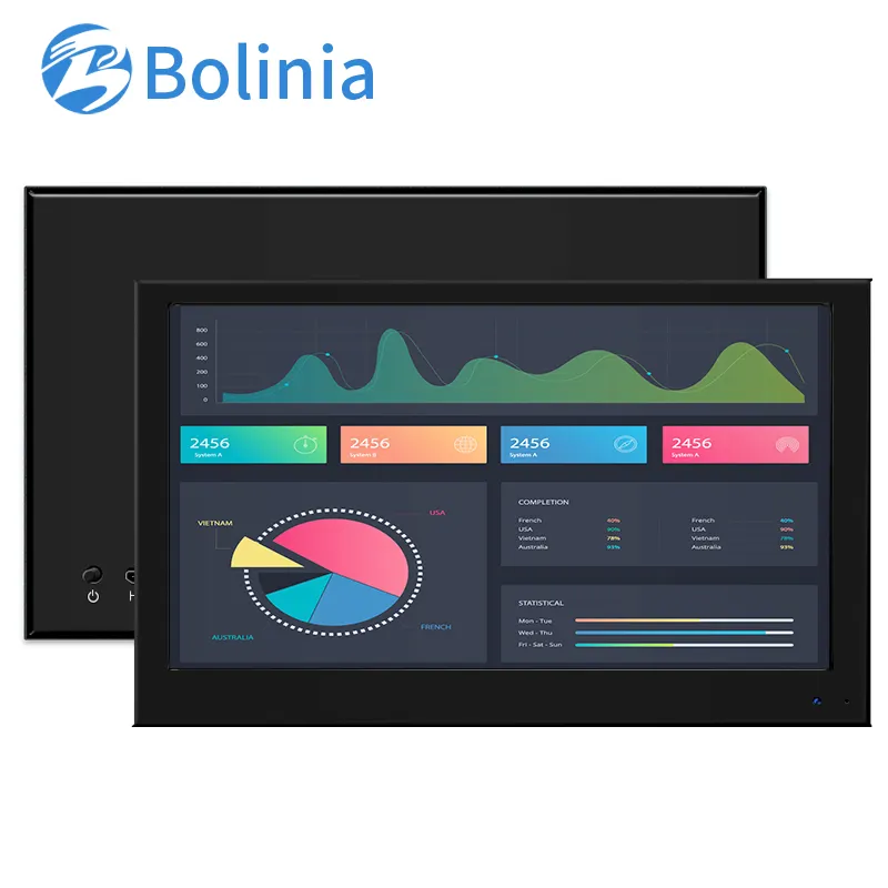 15.6 inç lcd monitör metal kasa ile IPS 1920*1080 arayüzü HD-MI VGA USB 15.6 "endüstriyel fabrika OEM ODM mikroskoplar