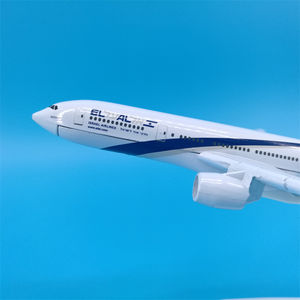 โรงงานขายส่งโมเดลเครื่องบินอัลลอยด์จำลองเหมือนจริง ขนาด 16 ซม. ของสายการบินอิสราเอล โบอิ้ง <span class=keywords><strong>B777</strong></span> สเกล 1/<span class=keywords><strong>400</strong></span> สำหรับตกแต่งโต๊ะทำงาน - Product Image 2