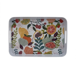 Chất lượng cao khách sạn nhà hàng bóng melamine xử lý retangular phục vụ khay với in ấn - Product Image 6