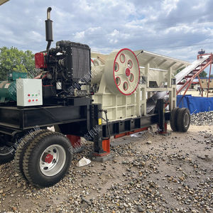 Venda quente PE400X600 Dual Power Britador de Mandíbula Móvel com Quatro Rodas e Oito Pneus Equipado com Cinto Transportador Rock <span class=keywords><strong>Crusher</strong></span> - Product Image 1