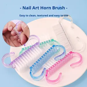 Pinceau à ongles en plastique coloré en gros pour enlever la poussière des ongles et nettoyer la surface des ongles, facile à nettoyer - Product Image 1