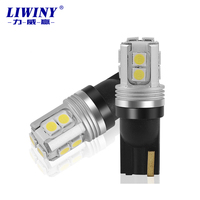 Liwiny Car Led Light T10 2835 10smd 5W5 Luz de matrícula ancha Led T10 Auto Bombillas T10 12V Luces blancas