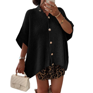 Cárdigan ligero informal para <span class=keywords><strong>mujer</strong></span>, suéter, manga, hebilla, Comercio Exterior transfronterizo para <span class=keywords><strong>Amazon</strong></span>, moda de otoño, punto Suelto - Product Image 2