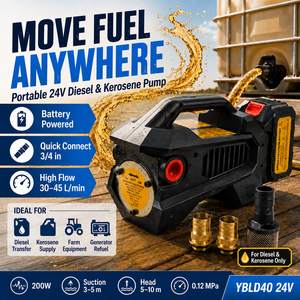Pompa di Trasferimento Diesel Portatile 12V/24V DC, Pompa Elettrica per <span class=keywords><strong>Carburante</strong></span> Diesel - Product Image 1