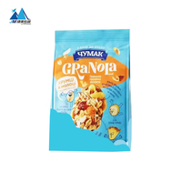 Sacs d'emballage pour céréales sans BPA avec fermeture éclair, cartons en plastique brillant, emballages barrière pour sucre, aliments pour animaux, croustilles de pommes de terre