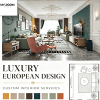 Service de conception d'intérieur 3D personnalisé avec rendu architectural pour les projets de villas et d'appartements écologiques