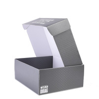 Caja de Cartón Corrugado Plegable para Envíos, Ecológica, Reciclable, Negra Mate, de Lujo para Comercio Electrónico, con Impresión de Logotipo Personalizado