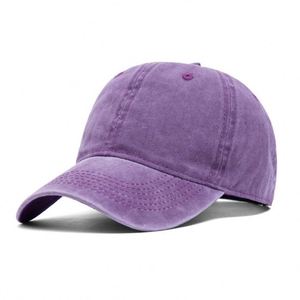 Wholesale Solid Color Unstructured <b>Plain</b> Distressed <b>Baseball</b> <b>Cap</b> Custom - Product Image 3